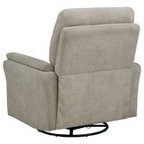 Adler Power Swivel Glider Recliner with USB-A & USB-C Charging - Ivory Fabric – view 7