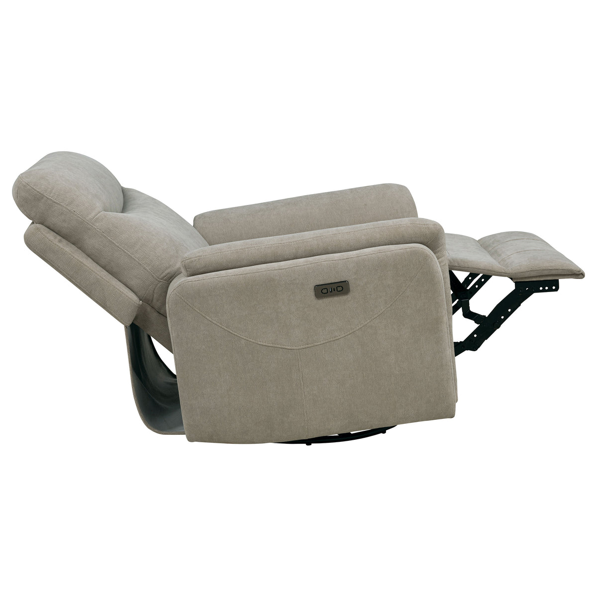Adler Power Swivel Glider Recliner with USB-A & USB-C Charging - Ivory Fabric – view 8