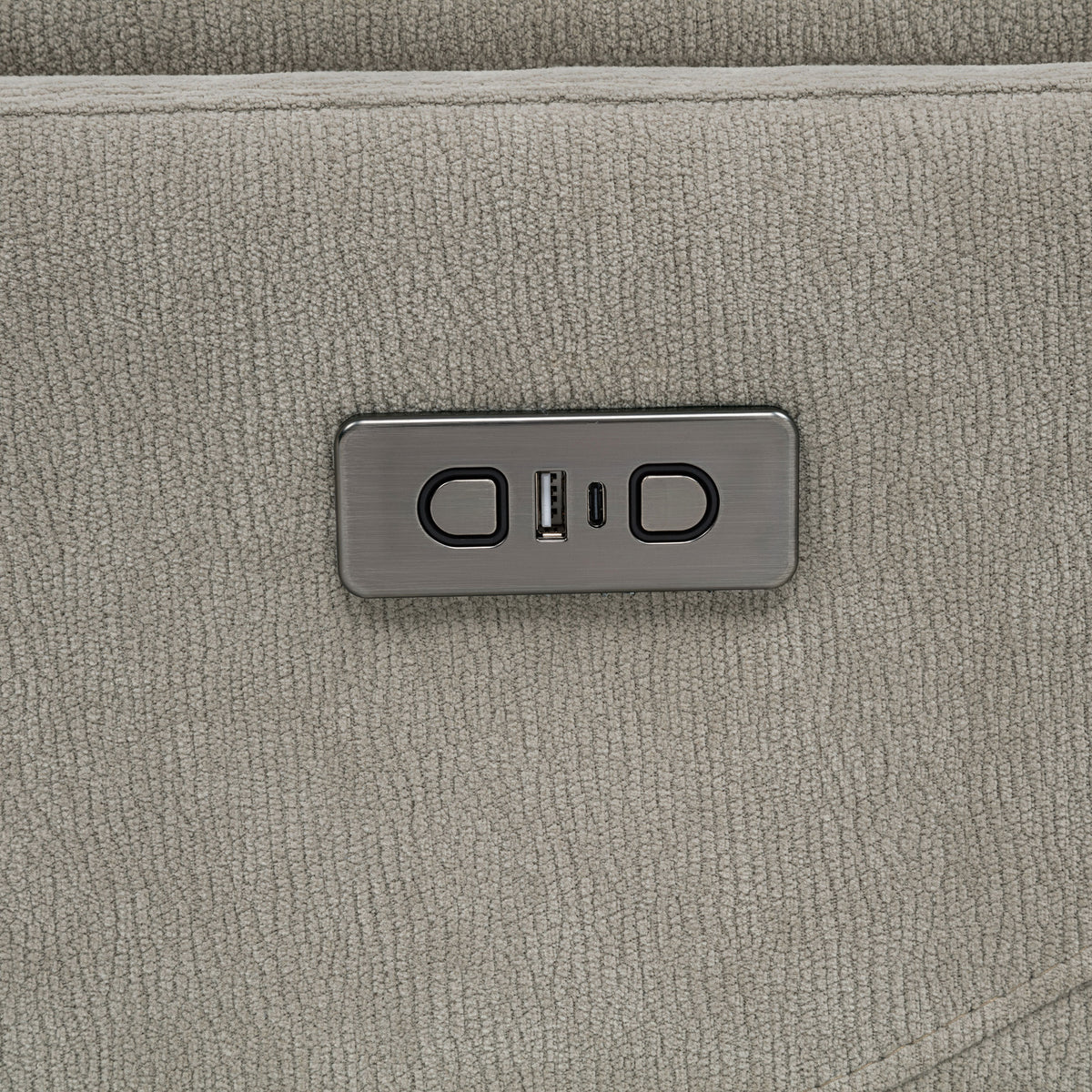 Adler Power Swivel Glider Recliner with USB-A & USB-C Charging - Ivory Fabric – view 9