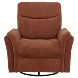 Adler Power Swivel Glider Recliner - Rust Fabric with USB-A & USB-C Charging – view 6