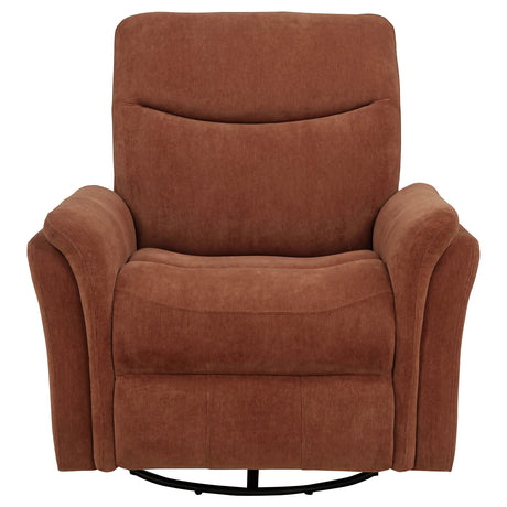 Adler Power Swivel Glider Recliner - Rust Fabric with USB-A & USB-C Charging – view 6