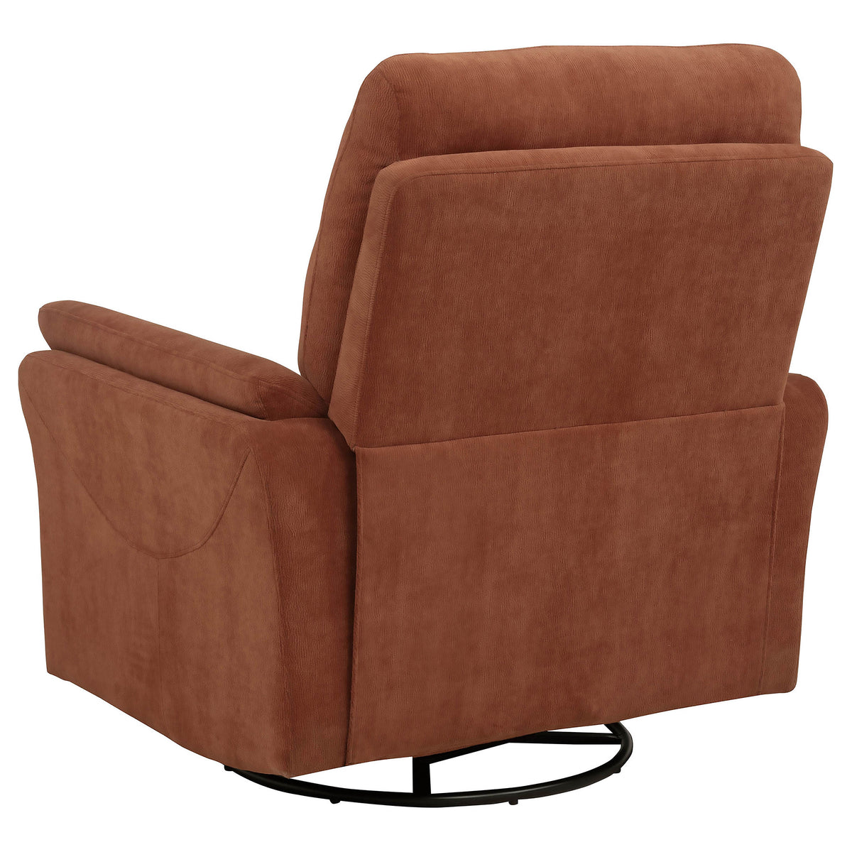Adler Power Swivel Glider Recliner - Rust Fabric with USB-A & USB-C Charging – view 7