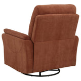 Adler Power Swivel Glider Recliner - Rust Fabric with USB-A & USB-C Charging – view 7