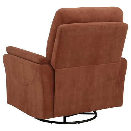 Adler Power Swivel Glider Recliner - Rust Fabric with USB-A & USB-C Charging – view 7