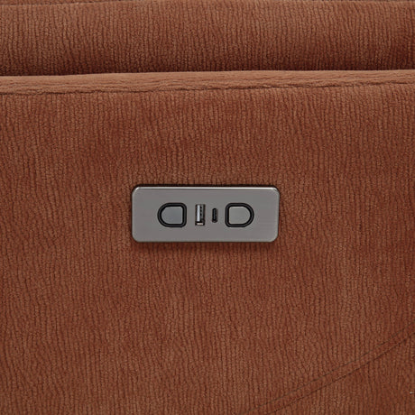 Adler Power Swivel Glider Recliner - Rust Fabric with USB-A & USB-C Charging – view 9