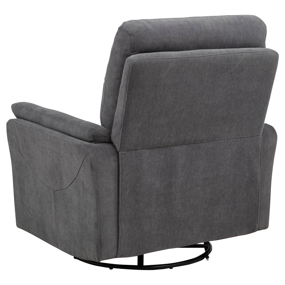 Adler Power Swivel Glider Recliner - Charcoal Grey Fabric with USB-A & USB-C Charging – view 7