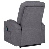 Louie Power Lift Recliner with Heat & Massage - Dark Grey Chenille with Cup Holders – view 9