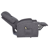 Louie Power Lift Recliner with Heat & Massage - Dark Grey Chenille with Cup Holders – view 10