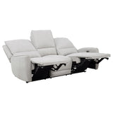 Sylmar Power Reclining Sofa, Loveseat & Recliner - Dove Grey Chenille with Push-Button Recline – view 12