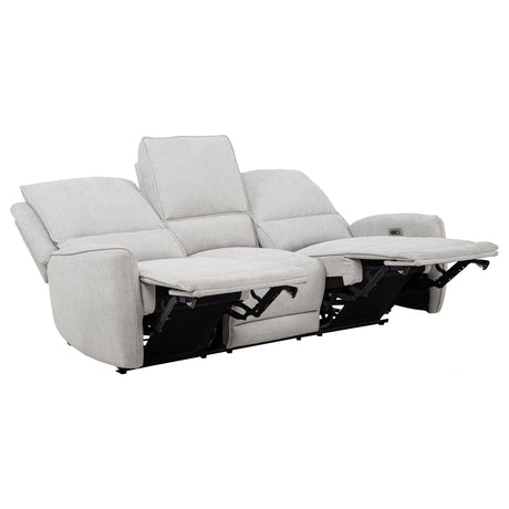 Sylmar Power Reclining Sofa, Loveseat & Recliner - Dove Grey Chenille with Push-Button Recline – view 12