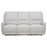 Sylmar Power Reclining Sofa, Loveseat & Recliner - Dove Grey Chenille with Push-Button Recline – view 13