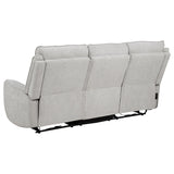 Sylmar Power Reclining Sofa, Loveseat & Recliner - Dove Grey Chenille with Push-Button Recline – view 14