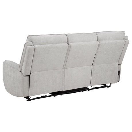 Sylmar Power Reclining Sofa, Loveseat & Recliner - Dove Grey Chenille with Push-Button Recline – view 14