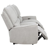 Sylmar Power Reclining Sofa, Loveseat & Recliner - Dove Grey Chenille with Push-Button Recline – view 16