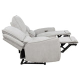 Sylmar Power Reclining Sofa, Loveseat & Recliner - Dove Grey Chenille with Push-Button Recline – view 17