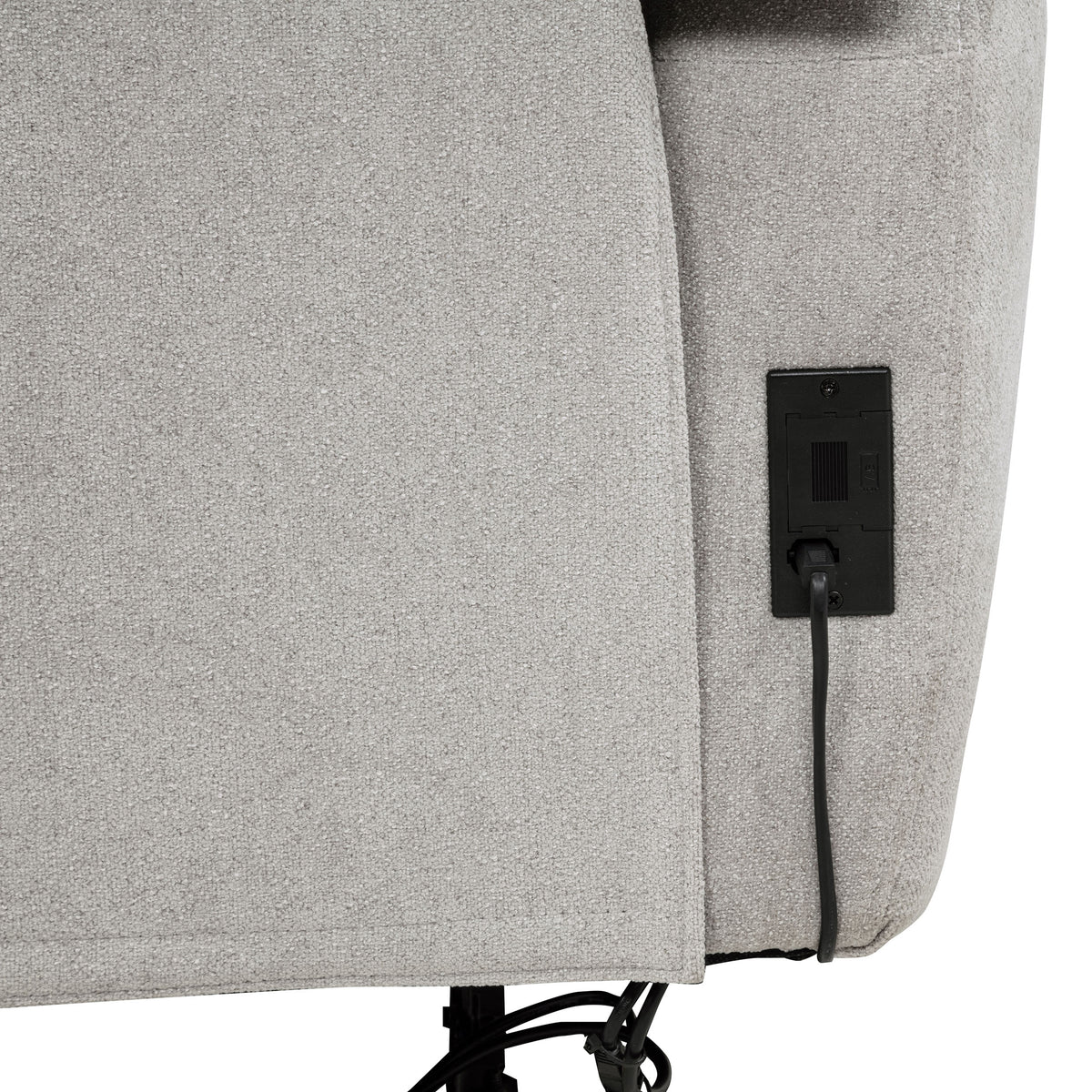 Sylmar Power Reclining Sofa, Loveseat & Recliner - Dove Grey Chenille with Push-Button Recline – view 19