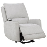 Sylmar Dual Power Lift Recliner - Adjustable Headrest, USB-A & USB-C in Dove Grey Chenille – view 3