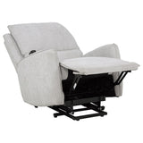 Sylmar Dual Power Lift Recliner - Adjustable Headrest, USB-A & USB-C in Dove Grey Chenille – view 4