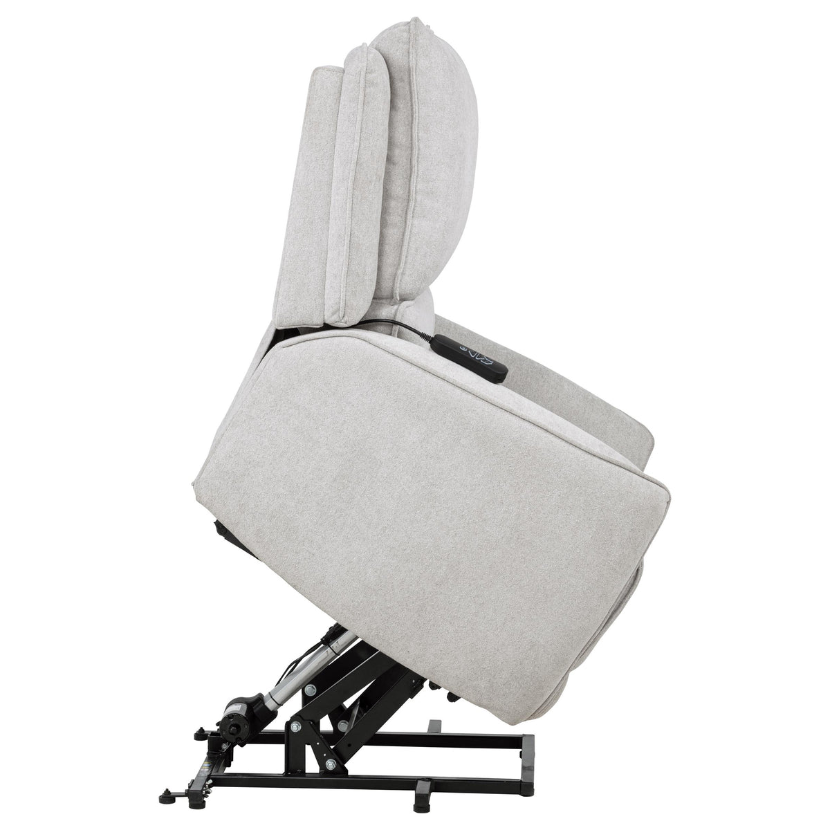 Sylmar Dual Power Lift Recliner - Adjustable Headrest, USB-A & USB-C in Dove Grey Chenille – view 12