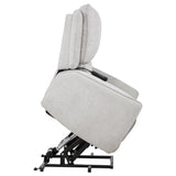 Sylmar Dual Power Lift Recliner - Adjustable Headrest, USB-A & USB-C in Dove Grey Chenille – view 12