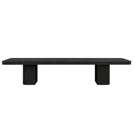 Dinsmore 160" Mid Century Modern Fluted Rectangle Dining Table - room setting