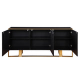 Tetsu Sideboard in Black - back view