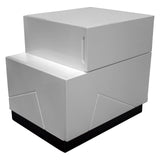 Berlin 5-Piece Modern Bedroom Set with Bed, Queen, 54" 4-Drawer Dresser with Left-Side Cabinet & 2… - back view