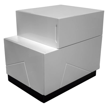 Berlin 5-Piece Modern Bedroom Set with Bed, Queen, 54" 4-Drawer Dresser with Left-Side Cabinet & 2… - back view