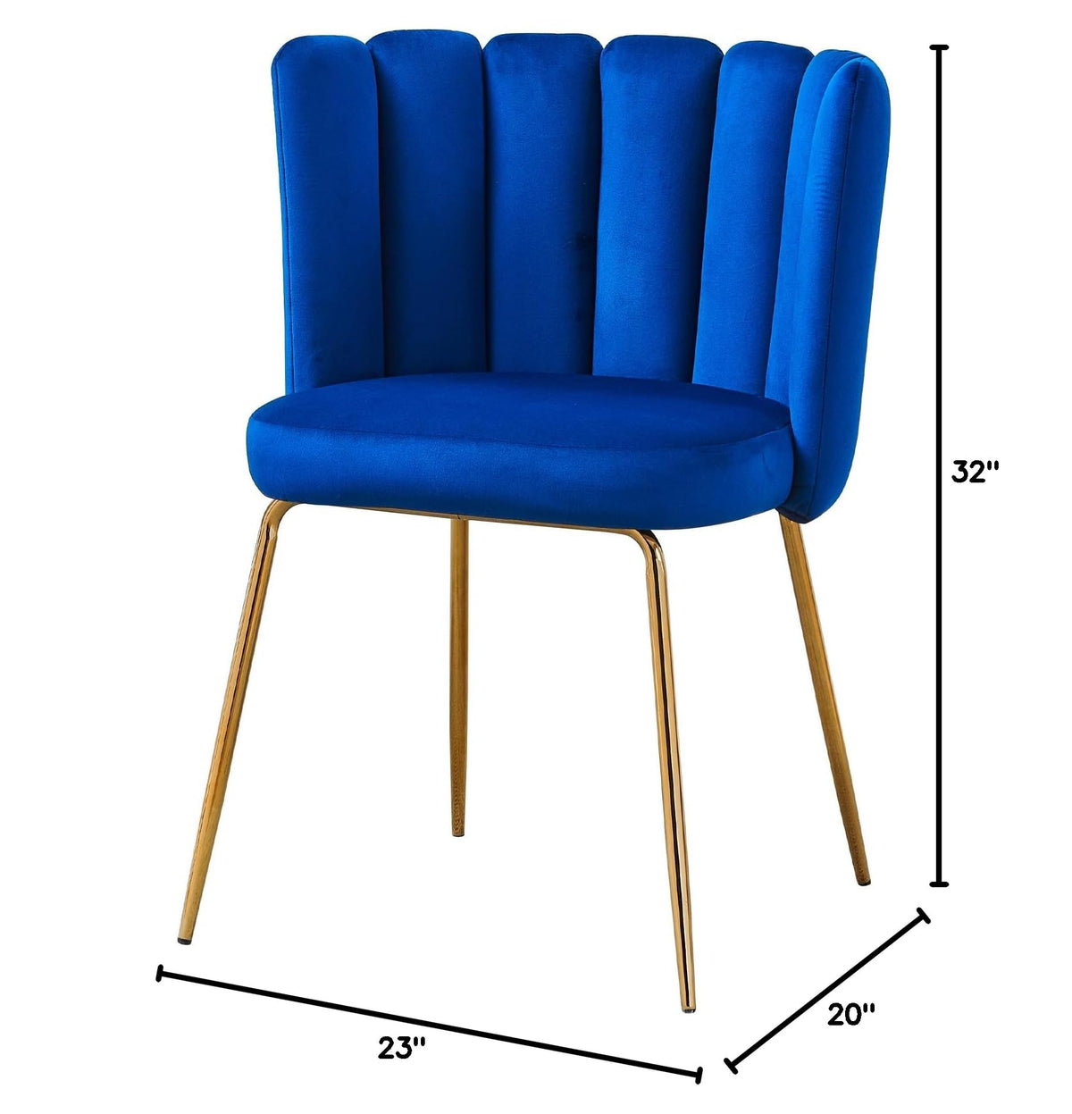 Nolan Dining Chair - front view - Navy Blue