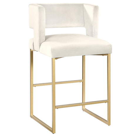 Leonard 36" Velvet Counter Height Stool - detail view