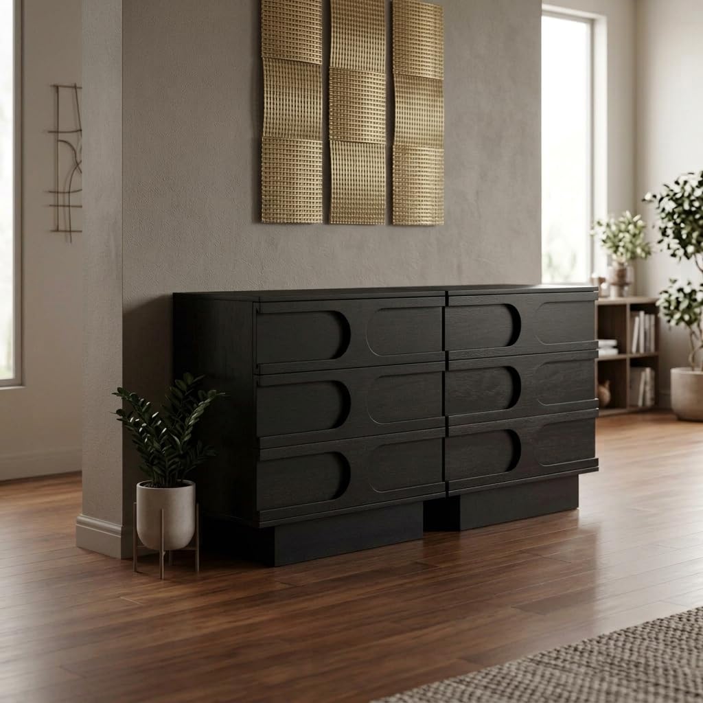 Capri carved inlay accent cabinet