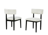 Yvetta Upholstered Cushion Fabric Mid-Century Modern Dining Chairs