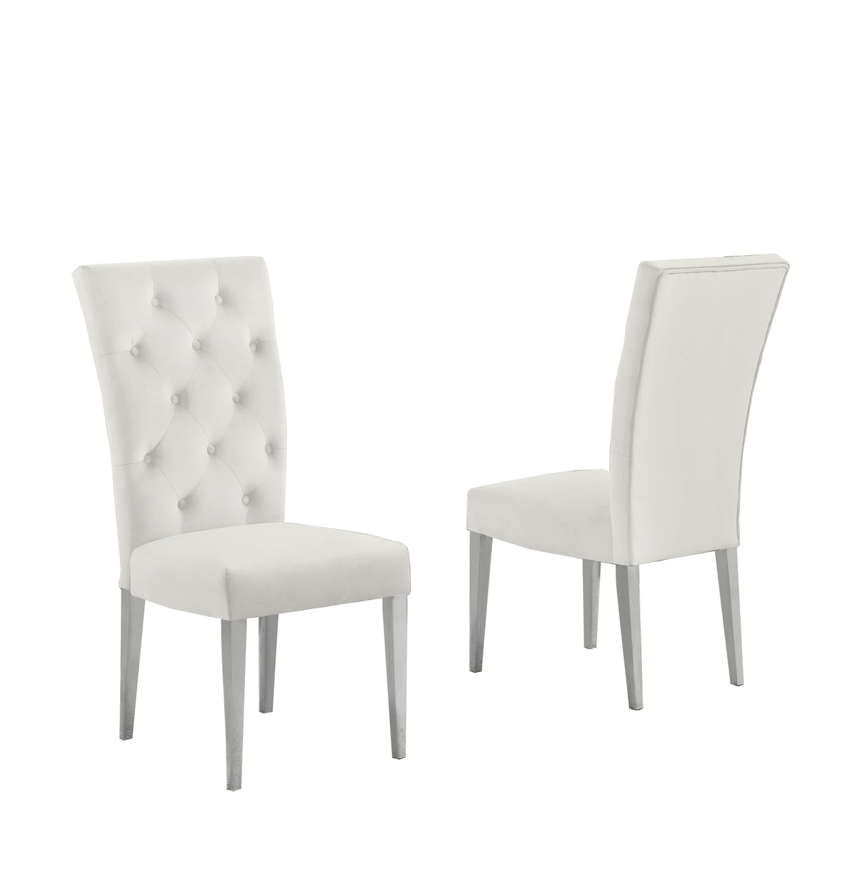 Lexington Round 5-Piece Dining Set with 4 Velvet Upholstered Chairs, 44" or 52" Dining Table in… - angle view