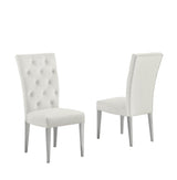 Lexington Round 5-Piece Dining Set with 4 Velvet Upholstered Chairs, 44" or 52" Dining Table in… - angle view