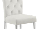 Lexington Round 5-Piece Dining Set with 4 Velvet Upholstered Chairs, 44" or 52" Dining Table in… - front view