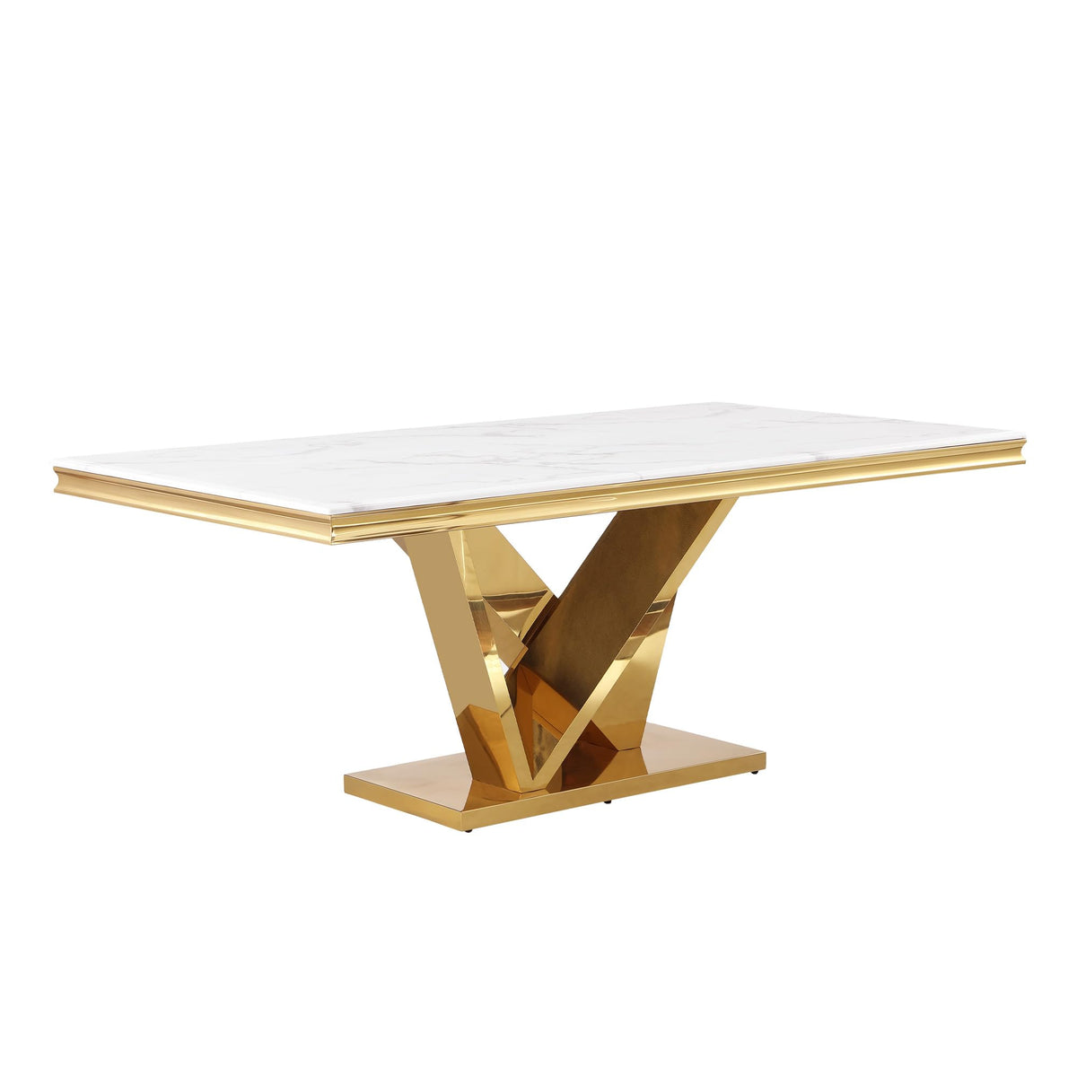 Thiago Dining Table in Gold
