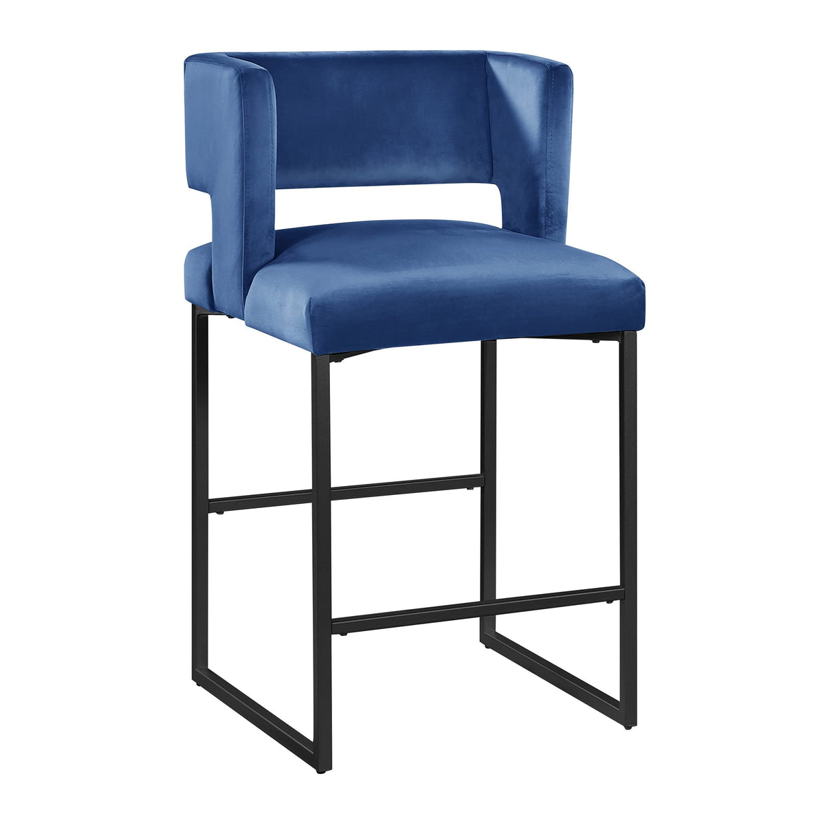 Leonard Modern 27" Counter Height Stool with Black Legs