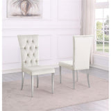 Terracotta Velvet Dining Chairs in Beige with Silver
