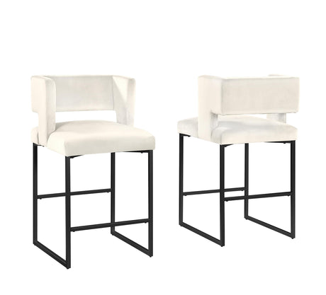Leonard 36" Velvet Counter Height Stool