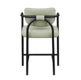 Recency Mid-Century Modern Counter Height Stool in Soft Sage - detail view