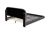 Cteris Queen Fleece Upholstered Bed Frame, Curved Side Rails and Footboard in Grey - room setting
