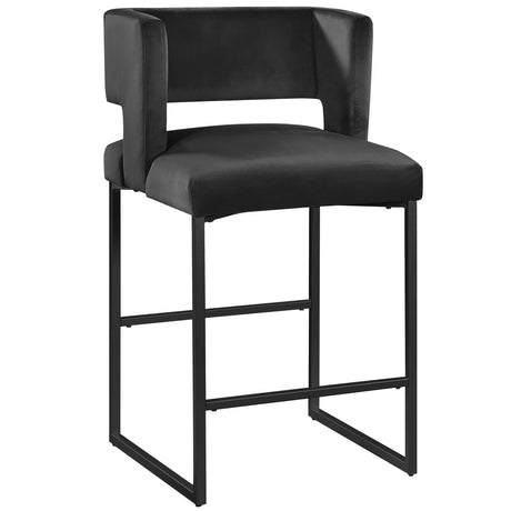 Leonard 36" Velvet Counter Height Stool - detail view