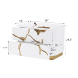 Trevello Modern Contemporary High-Gloss Lacquered Right Nightstand - back view
