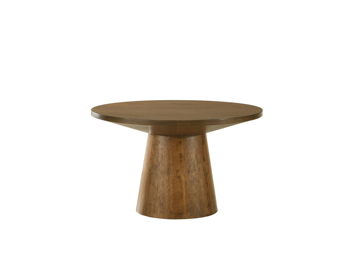 Terra 29" Round Pedestal Coffee Table in Walnut