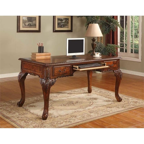 Chester 60" Rectangular Traditional Wood Executive Office Desk - side view