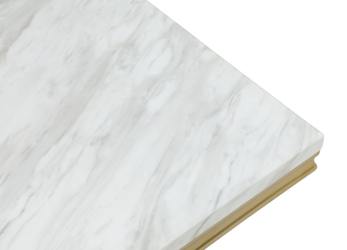 Lexington Square Faux Marble End Table - detail view