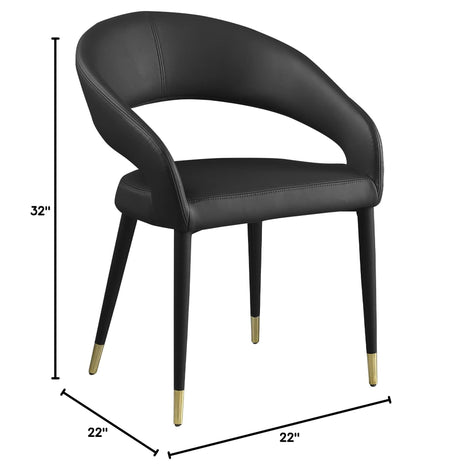 Joel Contemporary Modern Dining Chair - side view