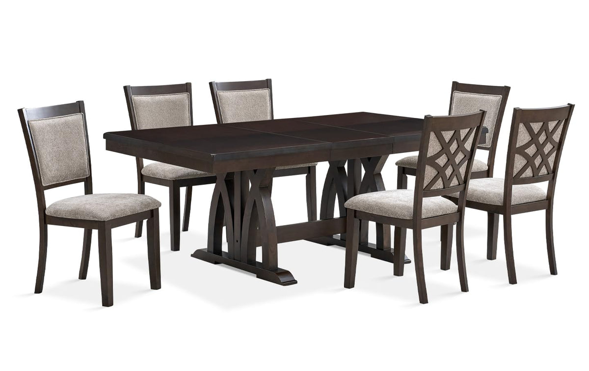 Vega Deep Dark Wood 7-Piece Dining Set — product view 2