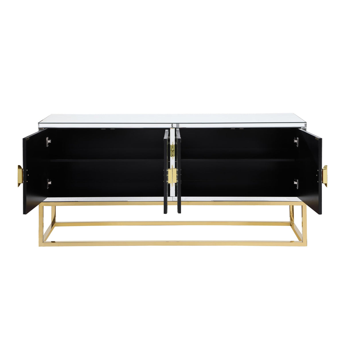 Tessa Mirrored Sideboard with Gold Base