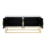 Tessa Mirrored Sideboard with Gold Base